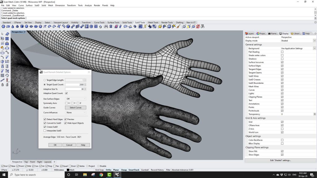 QuadRemesh, Rhino3d v7, Simply Rhino, giới thiệu video: Chiêm ngưỡng khả năng của Rhino3d v7 và Simply Rhino khi sử dụng tính năng QuadRemesh để tạo ra những mô hình 3D đẹp, chuyên nghiệp và dễ dàng. Xem video giới thiệu để tìm hiểu thêm về các tính năng mới nhất của Rhino3d và cách sử dụng chúng để tạo ra các mô hình tuyệt vời nhất!